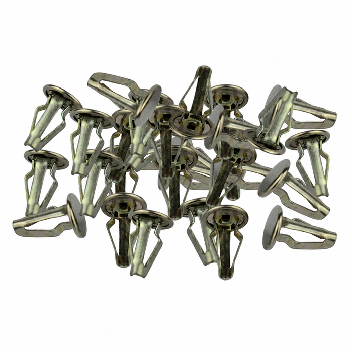 VWC-211-867-615-A30 - 211867615A - GERMAN - SET OF 30 DOOR PANEL CLIPS - CHROME HEAD - BUS 65-79 - SOLD SET OF 30
