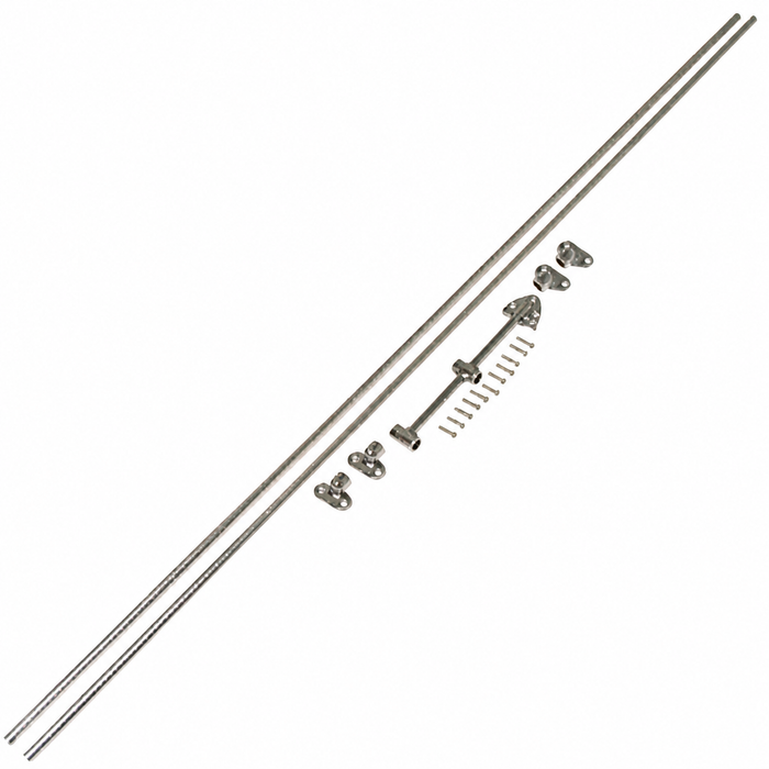 VWC-211-898-410 - 211898410 - EXCELLENT REPRODUCTION - REAR WINDOW JAIL BAR SET (BARS STANDARD FINISH - CAN EASILY BE POLISHED) - BUS 64-79 - SOLD SET