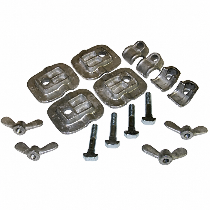 VWC-211-898-825-4 - MIDDLE SEAT TO FLOOR CLAMP KIT - 16 PIECE SET - BUS 52-79 - SOLD KIT