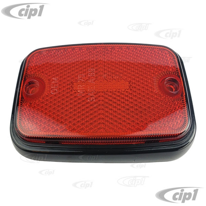 VWC-211-945-363-B - GERMAN QUALITY FROM C&C U.K. - REAR SIDE MARKER REFLECTOR RED WITH BLACK TRIM - LEFT OR RIGHT - BUS 70-79 - REF.#'s - 221-363B-LR - BS04536 - 211945363B - SOLD EACH