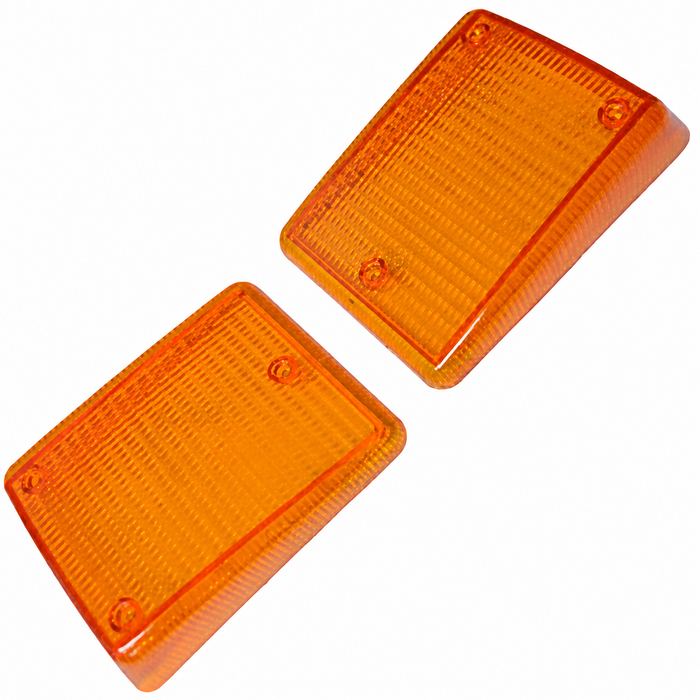 VWC-211-953-141-TPR - (211953141T) - PAIR OF FRONT TURN SIGNAL LENSES - AMBER - FITS LEFT AND RIGHT - BUS 73-79 - SOLD PAIR