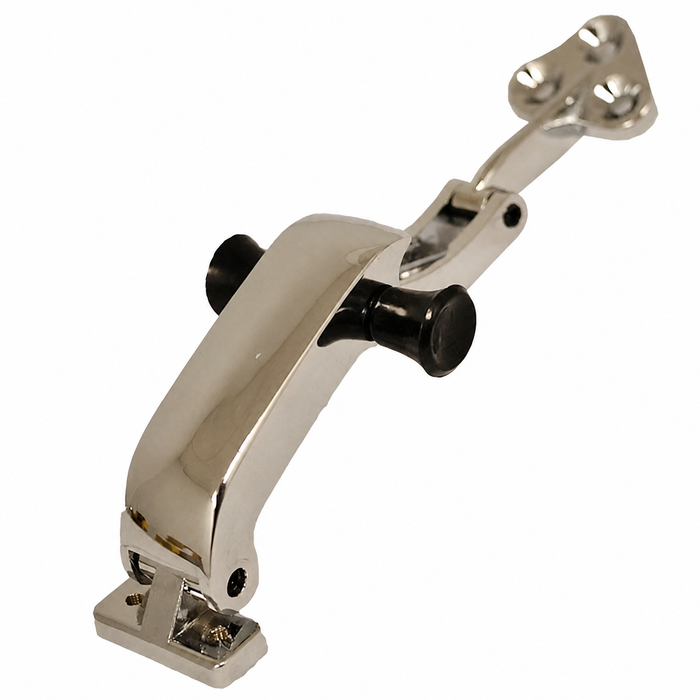 VWC-221-847-081-DBK - 221847081D - RESTORATION QUALITY - HD-CHROME PLATED POP-OUT WINDOW LATCH WITH BLACK KNOB - LEFT OR RIGHT - BUS 52-67 - SOLD EACH