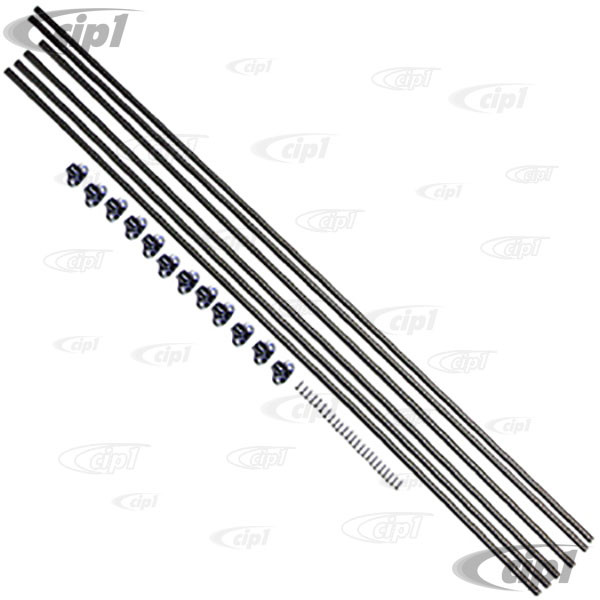 VWC-241-898-500 - 241898500 - EXCELLENT QUALITY - CURTAIN ROD SET - JAIL BAR STYLE WITH HARDWARE - BUS 68-79 (COVERS 3 SIDE WINDOWS-LEFT REAR AND RIGHT 2 SIDE WINDOWS) - SOLD SET