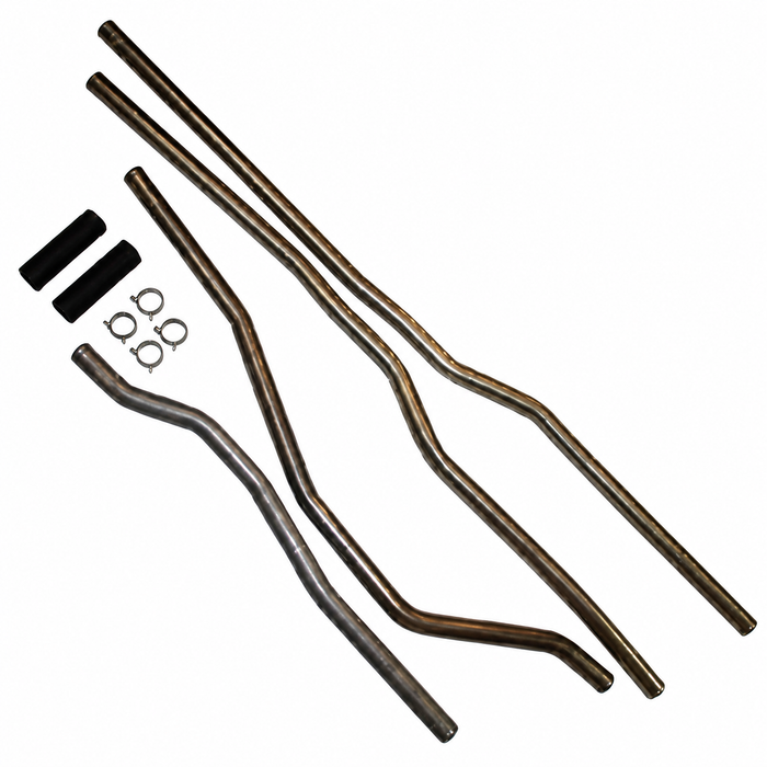 VWC-251-198-399-M - 251198399M - STAINLESS STEEL REPLACEMENT WATER PIPE SET - WITH HOSES AND CLAMPS - FEED AND RETURN - VANAGON 86-92 - NON-SYNCRO ONLY - SOLD KIT