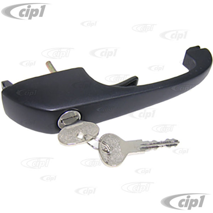 VWC-251-837-205 - 251837205 - EXCELLENT REPRODUCTION -  FRONT OUTER DOOR HANDLE WITH KEY - BLACK - LEFT OR RIGHT - VANAGON 80-91 - SOLD EACH