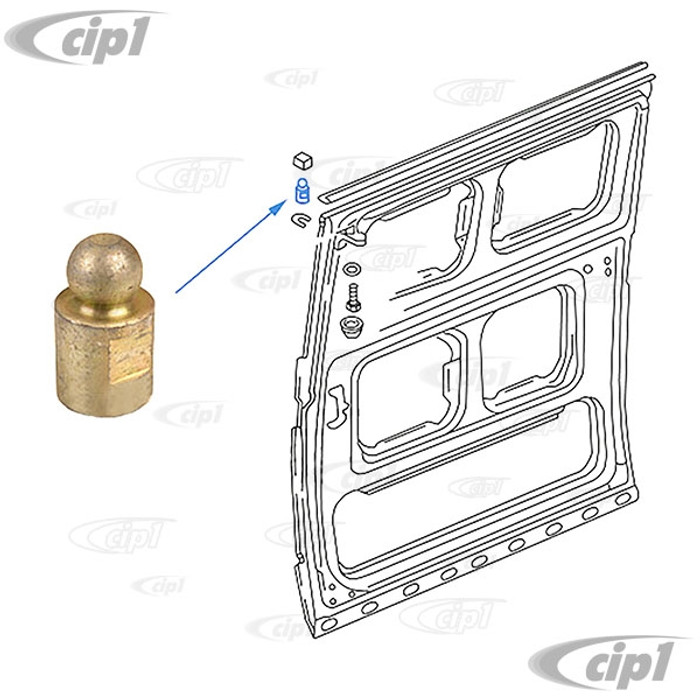 VWC-251-843-441 - 251843441 - GERMAN - SLIDING DOOR TOP GUIDE PIN - UPPER - T25 VANAGON 80-84 - SOLD EACH