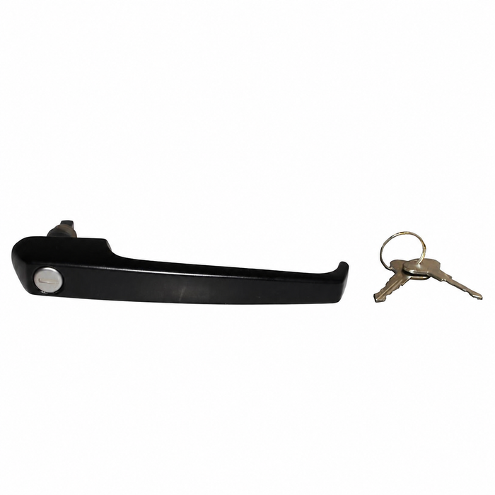 VWC-251-843-704 - 251843704 - BLACK - SLIDING DOOR HANDLE WITH KEYS FOR RIGHT HAND SLIDING DOOR ONLY (TYPICALLY LEFT HAND DRIVE VEHICLES) - VANAGON 80-84 - SOLD EACH