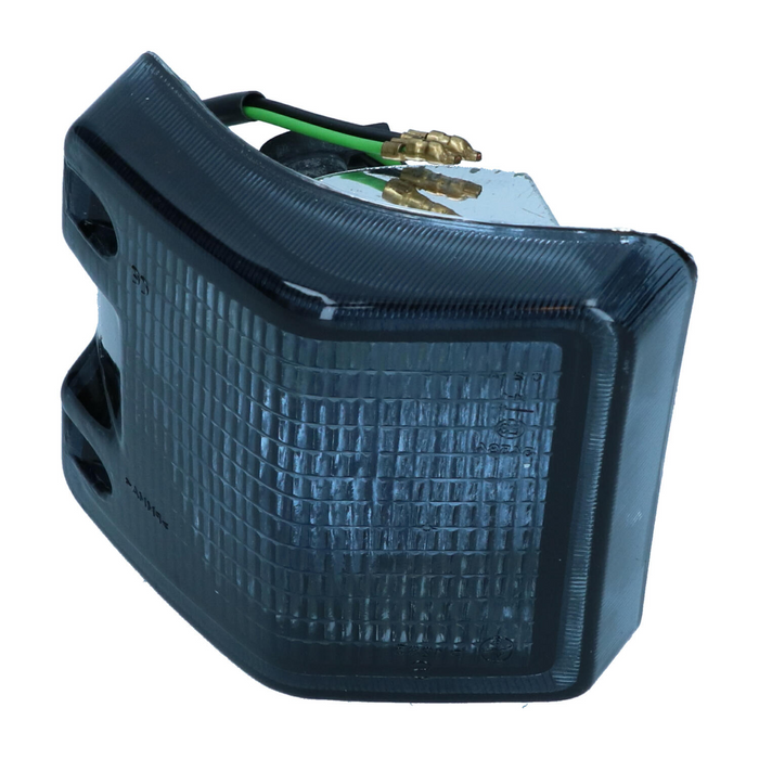 VWC-251-953-142-BSMK - 251953142B - EXCELLENT REPRODUCTION WITH E-MARK - SMOKED FRONT TURN SIGNAL LENS WITH HOUSING - RIGHT - VANAGON 80-91 - SOLD EACH