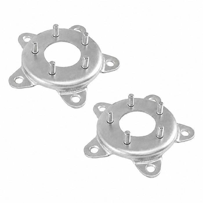 ACC-C10-6707 - 9505 - PAIR OF STEEL WHEEL ADAPTERS - 5 BOLT VW TO FORD 4-1/2 BOLT CIRCLE - 1/2 INCH STUDS - SOLD PAIR