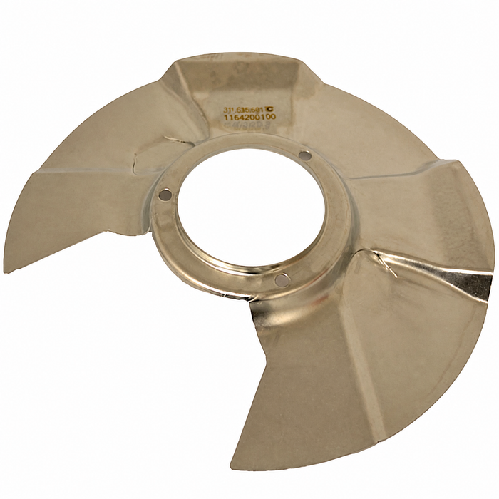 VWC-291-407-343 - BRAKE BACKING PLATE/DUST COVER - LEFT OR RIGHT FRONT - VANAGON 80-85 (EX.SYNCRO)  - SOLD EACH