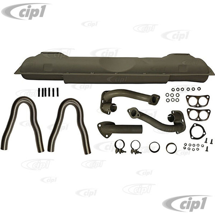 VWC-311-251-061-FALT - (311251061F) MADE IN EUROPE - COMPLETE MUFFLER CONVERSION KIT - COMPLETE WITH MUFFLER / TAILPIPE / & ADAPTER HARDWARE - TYPE-3 62-74 - SOLD KIT