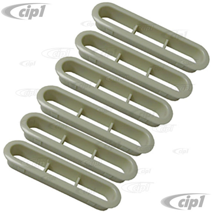 VWC-311-819-467-WST - (311819465A 311819467) - REAR DEFROSTER VENTS - WHITE - BEETLE 72-77 - SOLD 6 PIECE SET