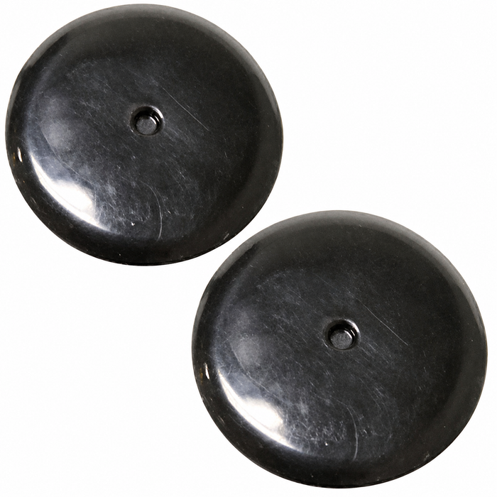 VWC-311-867-235-PR - (311867235) - PAIR OF BLACK HOLE COVERS / GROMMETS - INSIDE SPARE TIRE WELL - SUPER BEETLE 71-79 - FITS 32.5MM HOLE - SOLD PAIR