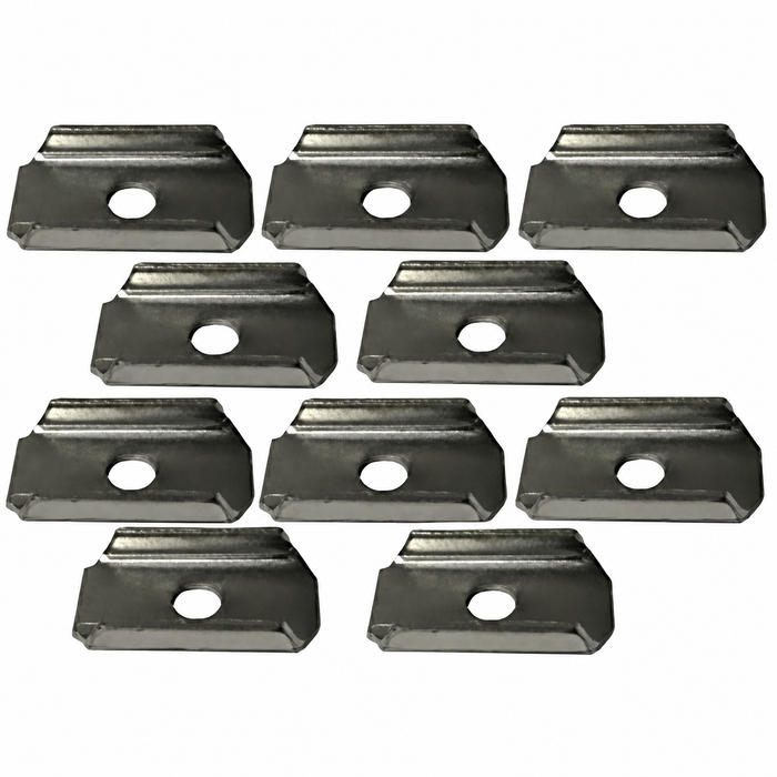 VWC-311-899-131-10 - (311899131) - GERMAN - SET OF 10 CHASSIS TO BODY BOLT PLATES / SPACERS - BEETLE 46-79 / GHIA 56-74 / TYPE-3 62-74 (COLOR MAY VARY) - SOLD SET OF 10