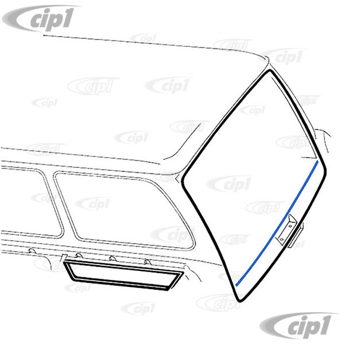 VWC-361-827-715 - (361-725 361827715) - LOWER INNER SEALINSIDE REAR HATCH - TYPE-3 SQUAREBACK 61-73 - SOLD EACH