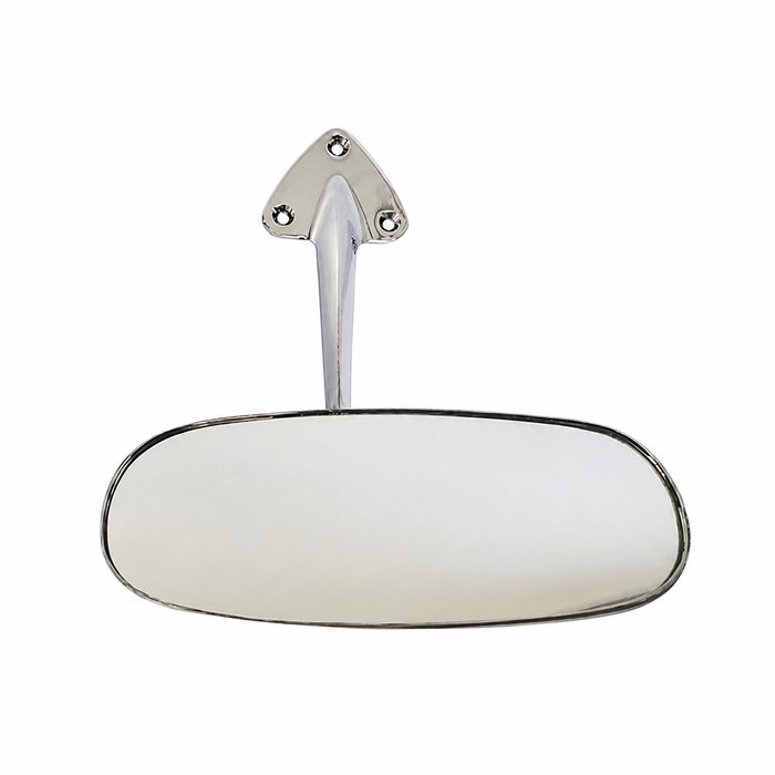 C24-113-857-511-P - 113857511P - PREMIUM QUALITY - INTERIOR REAR VIEW MIRROR WITH CHROME ARM AND SATIN FINISH ALUMINUM HEAD (SCREWS NOT INCLUDED) - BEETLE SEDAN 65-67 - SOLD EACH