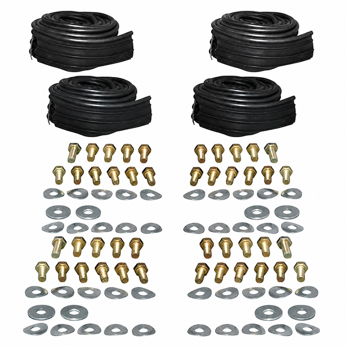 C24-113-898-022-GRK - 113898022 - GERMAN MADE FENDER BEAD KIT - GERMAN MADE BEAD WITH ORIGINAL STYLE GERMAN HARDWARE WITH TALL BOLTS & WASHERS - 4 FENDER KIT - BEETLE 46-79 - SOLD SET