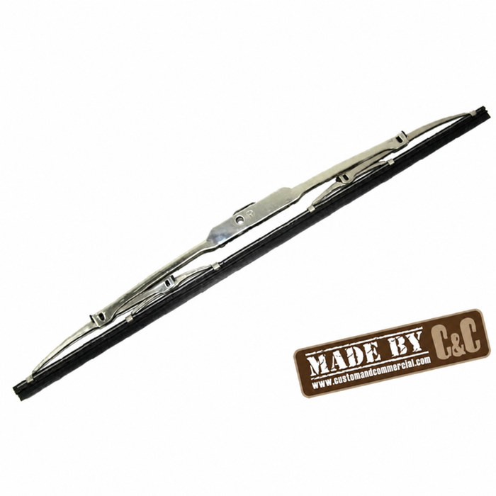 C33-S01883 - (161-955-425 161955425) - GERMAN QUALITY FROM C&C U.K. - STAINLESS STEEL WIPER BLADE - 16 INCH - BUS 68-79 / VANAGON REAR WINDOW 80-92 - SOLD EACH