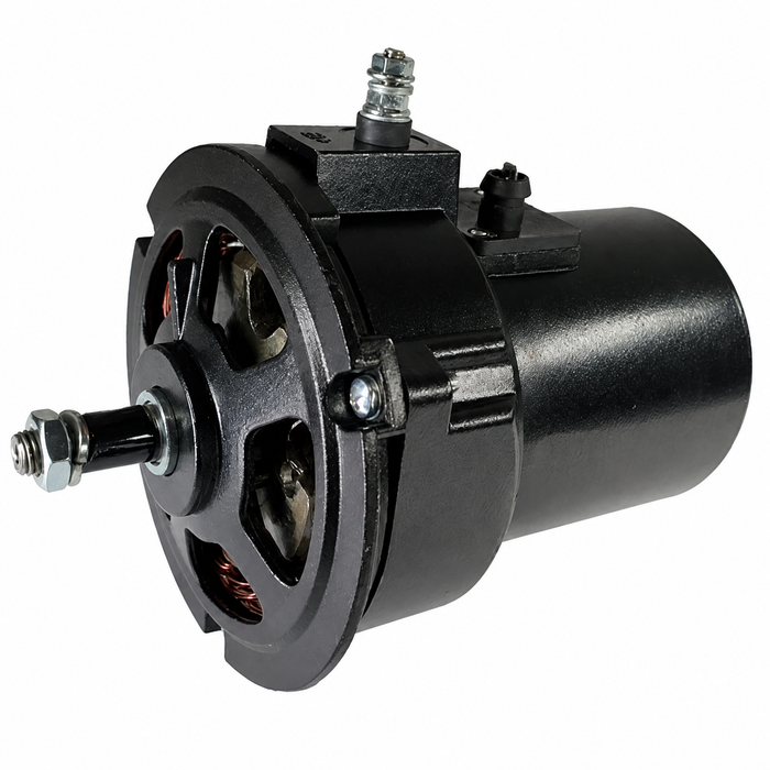 VWC-043-903-023-AB90 - KUHLTEK - BLACK POWDER COATED 90 AMP ALTERNATOR - HIGH OUTPUT - BEETLE 67-79 - GHIA 67-74 - BUS 67-71 (CUSTOM UPGRADE FOR 15-1600CC UPRIGHT ENGINE) REF.#'s - 043903023A - AC903953 - 9488-7 - SOLD EACH
