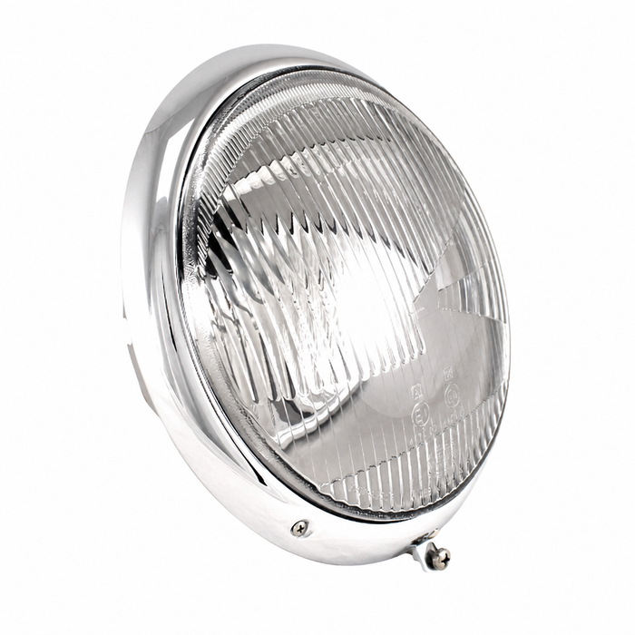 VWC-111-941-037-CHE - 111941037C - GENUINE HELLA - EUROPEAN FLUTE HEADLIGHT ASSEMBLY - BEETLE 46-66 - PORSCHE 356 50-65 - LIGHT BULB SOLD SEPARATELY - SOLD EACH
