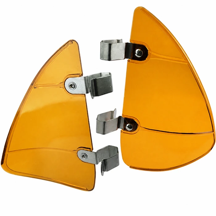 ZVW-125-AMBER - PAIR OF BREEZIES WIND AND RAIN DEFLECTORS - PAIR OF AMBER CLIP-ON VENT WING WINDOW WINDSCHTZ - FIT ALL VW CLASSIC MODELS - SOLD PAIR