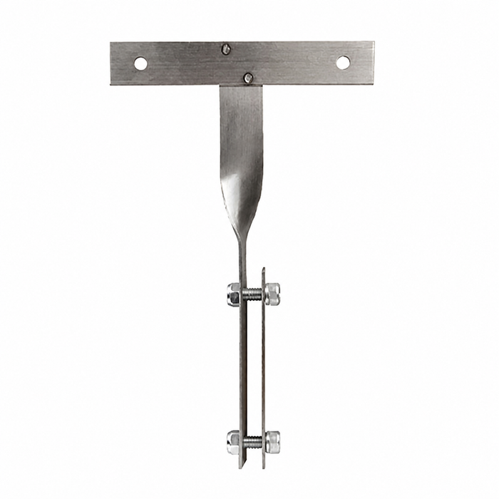 C10-20-2394 - MADE IN GERMANY - STAINLESS STEEL D-PLATE BUMPER BRACKET ONLY - T1 68-73 - SOLD EACH