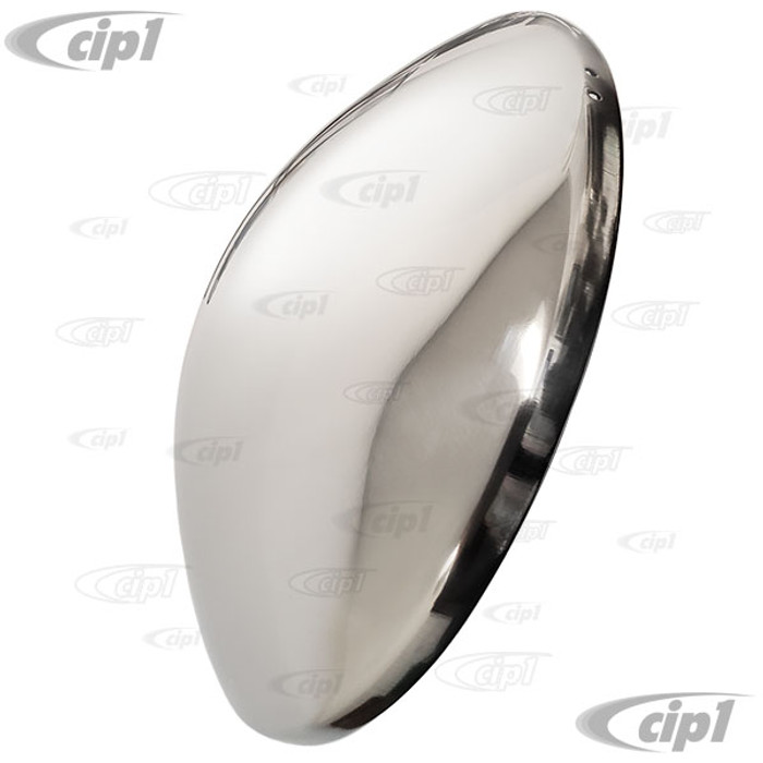 C13-10-1060-SS - EXCELLENT QUALITY - STAINLESS STEEL MOON HUB CAP - HIGHLY POLISHED CHROME-LIKE FINISH - BEETLE 68-79 - GHIA 66-74 - TYPE-3 66-74 - BUS 71-91 - REF.#'s - 251-601-151-A - 251601151A - 311-601-151-D - 311601151D - SOLD EACH