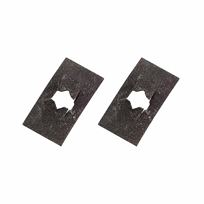 VWC-141-853-611-PR - (141853611) - PAIR OF CLIPS TO HOLD DOWN FRONT NOSE EMBLEM - GHIA 62-74 - SOLD PAIR