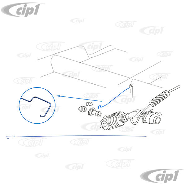 5525 ゴルフィッカーズ　7 1/8 VWC-191-721-555 - (191721555) ACCELERATOR CABLE / GAS PEDAL CABLE