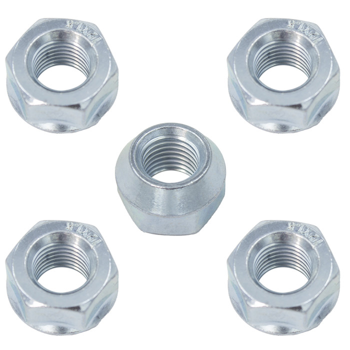 C13-9537-STD - LOW PROFILE 60 DEGREE ACORN WHEEL NUTS WITH 12MM-1.50 THREADS - SOLD SET OF 5