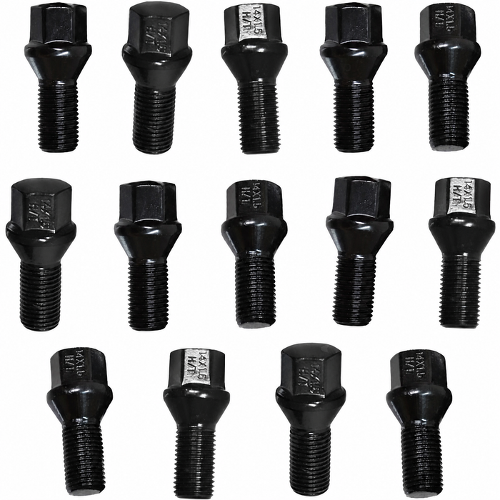 ACC-C10-6685-BLK - 14MM WHEEL HARDWARE KIT - BLACK ACORN BOLTS 16 PIECES - 4 BOLT WHEELS REQUIRING ACORN HARDWARE - ALL 4 WHEELS