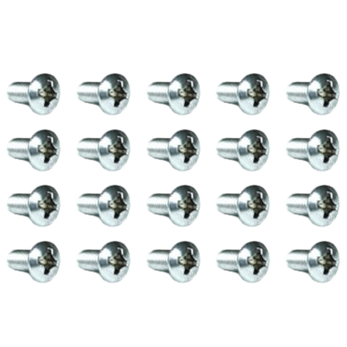 C33-S00282-SET - (N14-2881) - GERMAN QUALITY FROM C&C U.K. - 20 PIECES - 8X16MM STAINLESS DOOR HINGE SCREW CROSS HEAD - ALL BEETLE/GHIA - BUS 52-79 - SOLD BAG OF 20