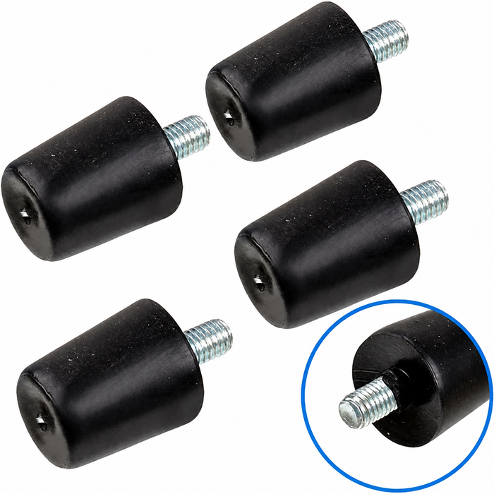 C24-211-841-691-AST - 211-691A - 211841691A - GERMAN - 19MM RUBBER STOPS FOR SIDE CARGO DOOR - BUS 52-79 -  SOLD SET OF 4
