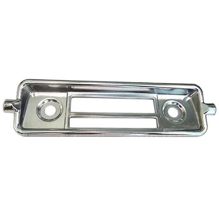 VWC-111-857-233-C - 111857233C - CHROME RADIO FACE PLATE (OPENINGS: 88.9X18MM - 88.5X11MM) - BEETLE 58-67 - SOLD EACH