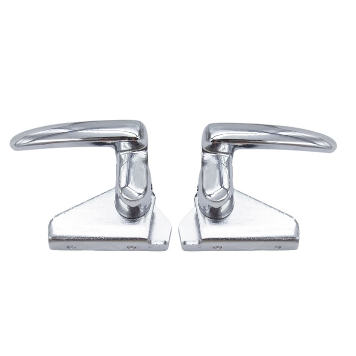 C24-113-837-639-BPR - EXCELLENT QUALITY - LEFT AND RIGHT CHROME VENT WINDOW LATCHES - BEETLE SEDAN 65-67 - BEETLE CONVERTIBLE 65-67 - REF.#'s - 111837639B - 113837639B - SOLD PAIR