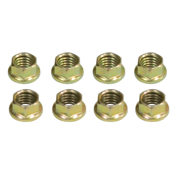 VHD-N11-0088-10NF - FLANGED NUTS WITH BUILT IN GRIP WASHER - 13MM O.D. X 8MM THREAD - UNIVERSAL SET OF 8 PIECES