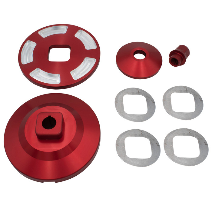 JC-8602-0 - JAYCEE BILLET ALTERNATOR PULLEY - RED ANODIZED - SOLD EACH