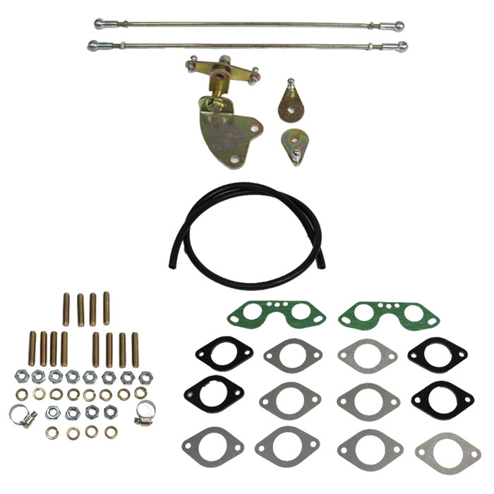 C10477347 CIP1 PREMIUM DUAL 40MM CARBURETOR KIT WITH CSP STYLE CENTER PULL LINKAGE TYPE