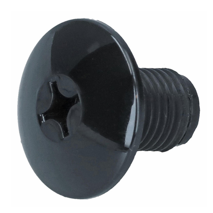 VWC-111-857-785-BK - 111857785 - SEAT BELT 7/16 INCH THREADED BOLT HOLE COVER PLUG - BLACK - ALL MODELS - UNIVERSAL - SOLD EACH