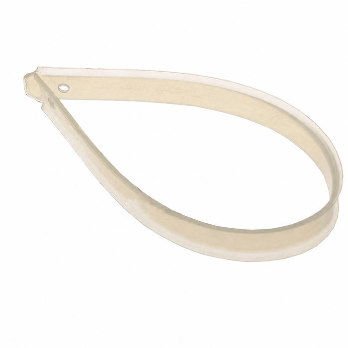 VWC-131-885-665 - (131-665 131885665) - REAR SEAT PULL STRAP - CLEAR PLASTIC FROM GERMANY - SIDE OF SEAT TO PULL SEAT DOWN SEAT BACK - BEETLE 65-79 - SOLD EACH