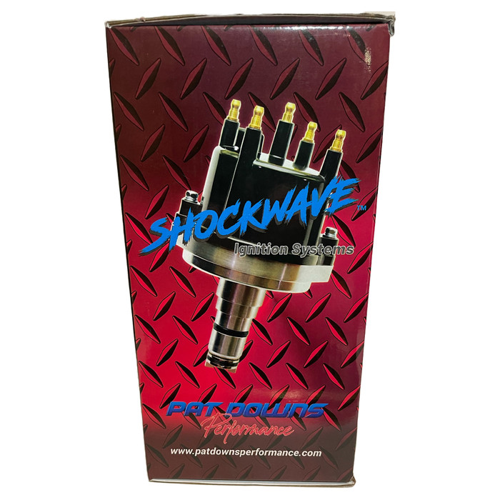 C10-9442 - PAT DOWNS PERFORMANCE INC. - SHOCKWAVE ALL-IN-ONE HEI IGNITION KIT - POLISHED BILLET DISTRIBUTOR - IMPROVED HEI DRY COIL DESIGN - 8.0MM ULTRA LOW RESISTANCE SILICONE WIRES - BILLET DISTRIBUTOR CLAMP - SOLD KIT