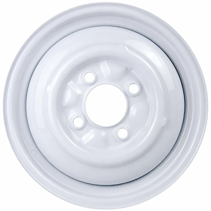 ACC-C10-6622-SMWH - STOCK SMOOTHIE 4X130MM 4 BOLT STEEL WHEEL - PAINTED WHITE - 15X4-1/2 (4-1/2 INCH BACK SPACING) HUBCAP SOLD SEPARATELY - BEETLE 68-79 GHIA 67-74 TYPE-3 67-73 - SOLD EACH