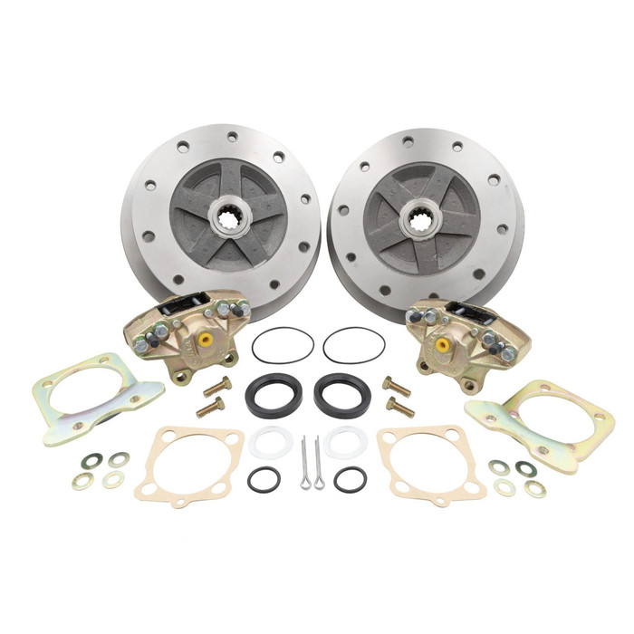 C13-22-2930 - EMPI - WIDE TRACK REAR DISC BRAKE KIT - 5X205MM - WITHOUT E-BRAKE - WITH STAMPED STEEL MOUNTING BRACKETS - BEETLE 58-67 SWING-AXLE - SOLD KIT
