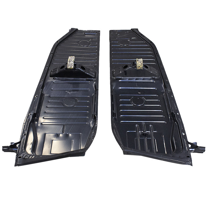 VWC-111-701-061-QPR - 111701061Q - IGP BRAND - PAIR OF FLOOR PAN HALVES - LEFT AND RIGHT - 1.0MM THICK 18 LBS - COMPLETE WITH SEAT TRACKS WELDED - BEETLE 73-79 - PAY LESS WHEN YOU BUY A PAIR - SOLD PAIR