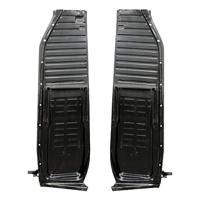 VWC-113-701-061-NPR - 113701061N - IGP BRAND - FLOOR PAN HALVES - LEFT AND RIGHT SIDES - 1.0MM THICK 18 LBS - COMPLETE WITH SEAT TRACKS WELDED - BEETLE 71-72 - PAY LESS WHEN YOU BUY A PAIR - SOLD PAIR