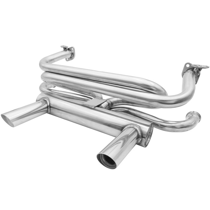 C13-3788 - EMPI - STAINLESS STEEL LARGE 2-TIP GT EXHAUST - BEETLE 66-74 - GHIA 66-74 - SOLD EACH