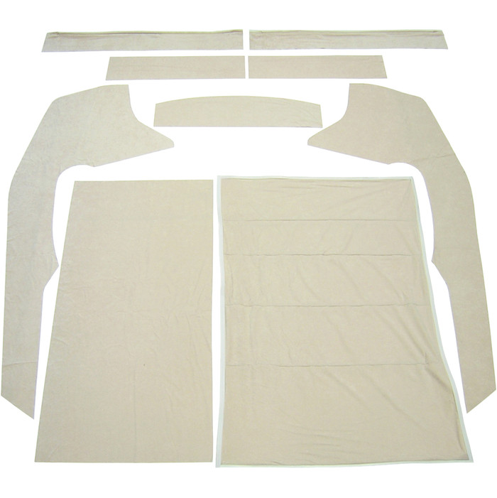 T20-1115-77 - 53-60 BEETLE SEDAN -O.E. STYLE HEADLINER -W/ POST MATERIAL - IVORY MOHAIR T20-1115-77 - 53-60 BEETLE SEDAN -O.E. STYLE HEADLINER -W/ POST MATERIAL - IVORY MOHAIR