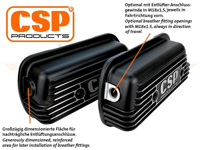 C31-101-479-138CS - CSP - VALVE COVERS CSP DIE CAST TYPE-1 AND WBX - 3/8-NLT FITTING HOLE TAPPED - SOLD SET