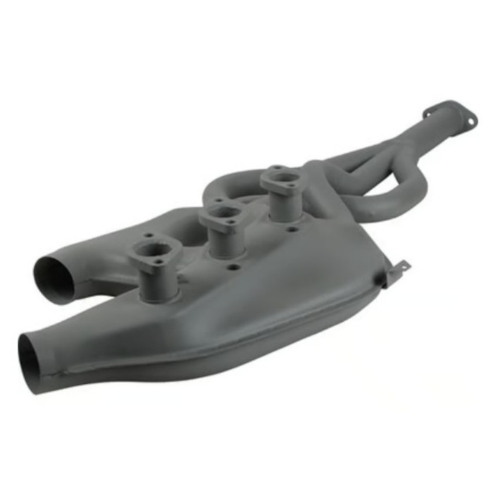 P-901-211-004-00 - 1623104380 - HEAT EXCHANGER / BOX - RIGHT - STEEL PAINTED GREY - PORSCHE 914/6 70-73 - SOLD EACH