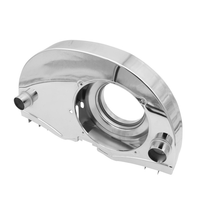C13-8830 - EMPI ALL NEW SUPER SHROUD - 36HP CHROME DOGHOUSE FAN SHROUD WITH HEATER OUTLETS - IMPROVED DESIGN FOR SUPERIOR COOLING WITH DIRECTIONAL FINS/FLAPS INSTALLED - ALL 1600CC BEETLE STYLE ENGINES - SOLD EACH